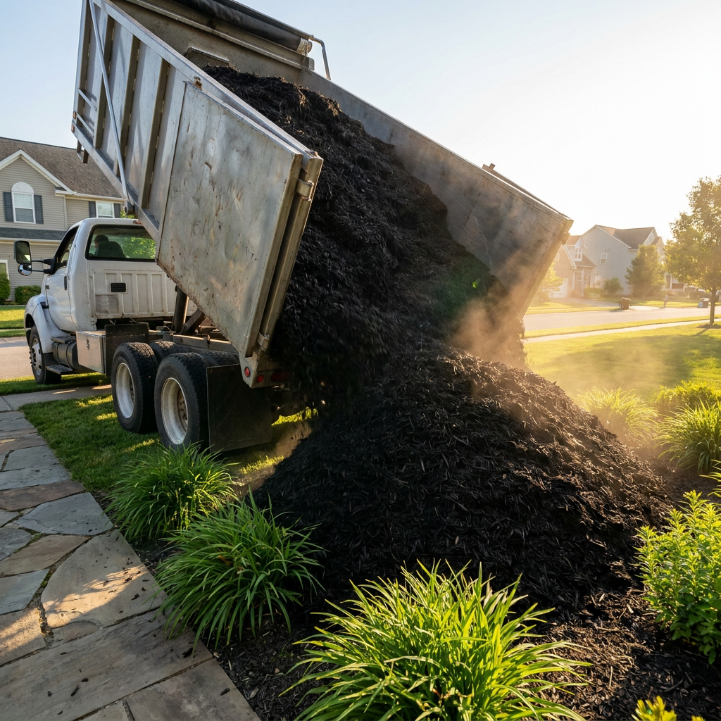 Black Shredded Mulch