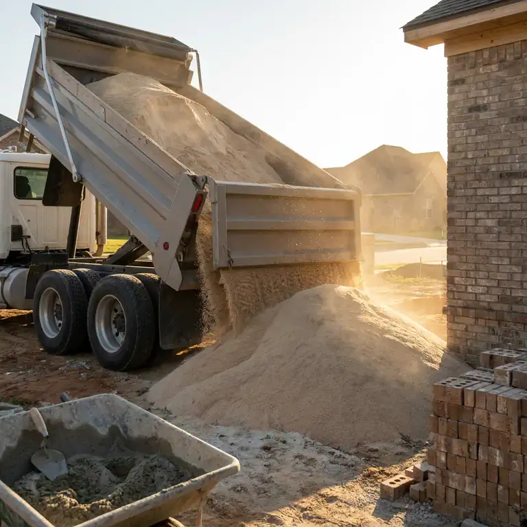 Sands & Screenings texture and pile for bulk delivery